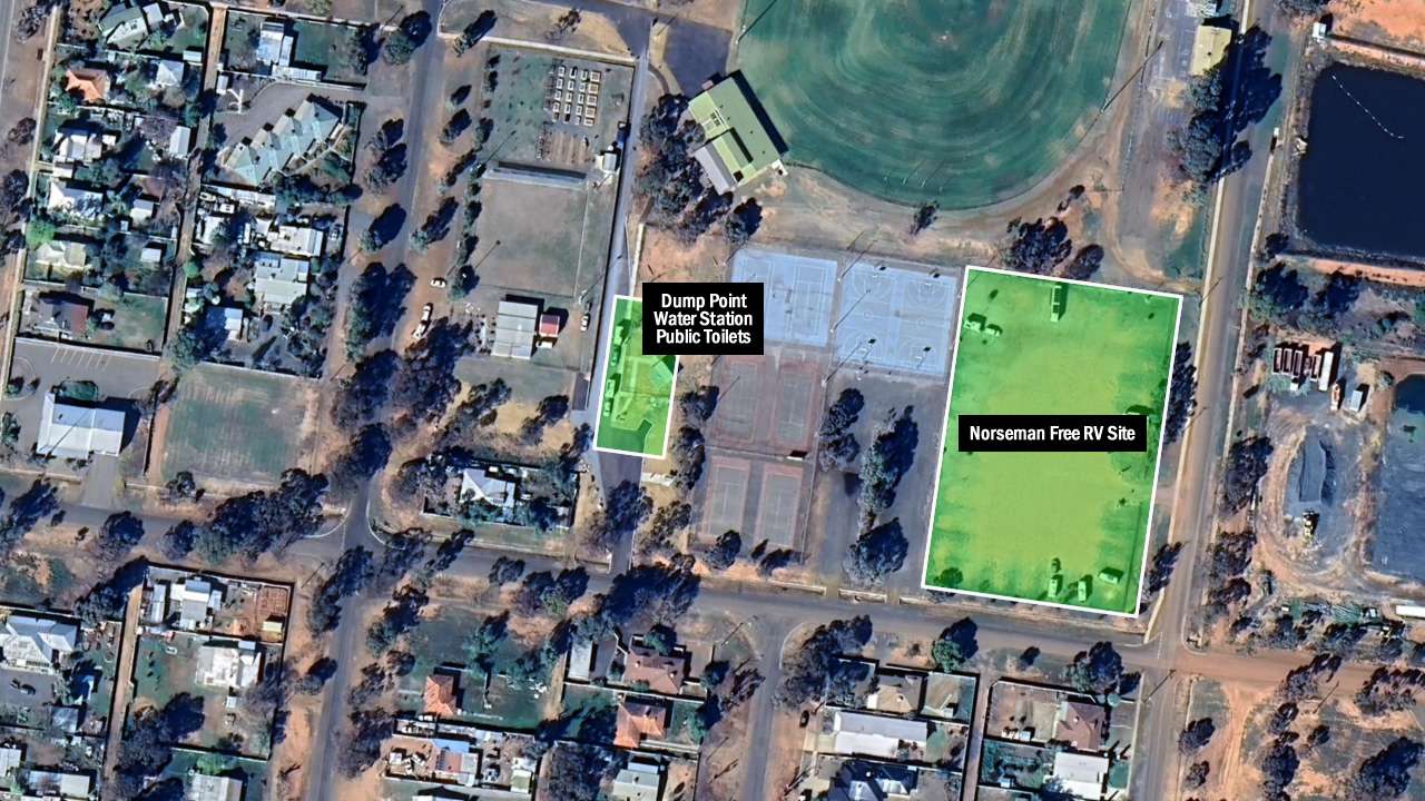 Norseman Free RV Site Map