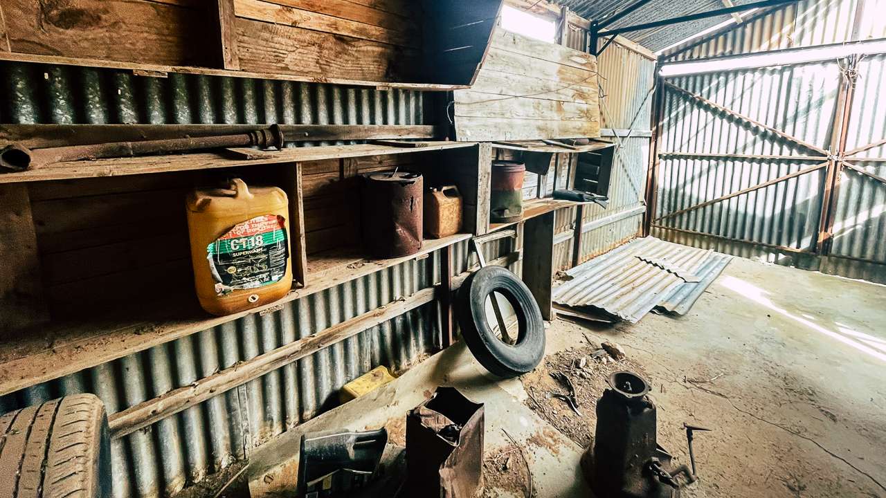 Inside The Abandoned Station Servo At Koonalda Homestead