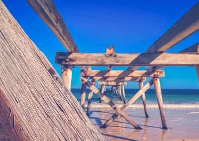 Old Wooden Jetty At Eucla Western Australia Australia
