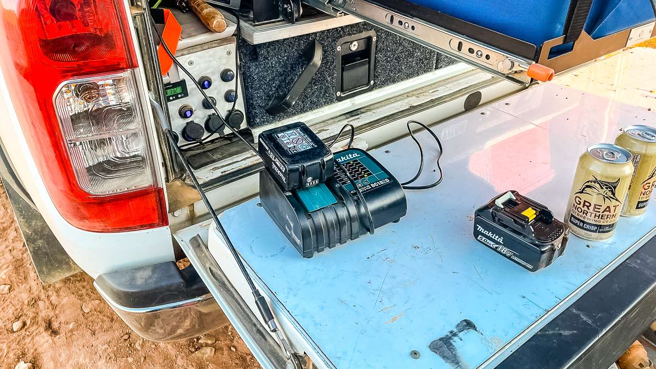 Batteries Are Easily Charged with A Dual Battery Steup with A Small Inverter Battery Chainsaw For Camping