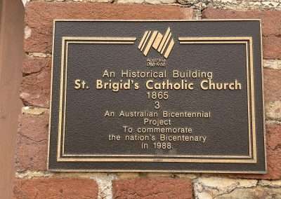Plaque On St Brigids Catholic Church Cullerin NSW