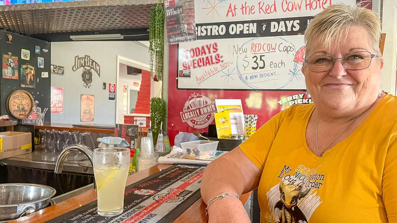 Having A Ginger Beer At The Red Cow Hotel In Junee