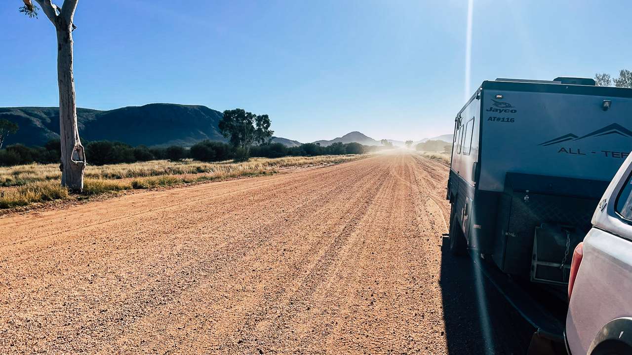 Towing A Caravan On The Great Central Road