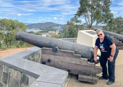 Kaboom! Amanda With A Geocache In A Cannon Up Above Canberra