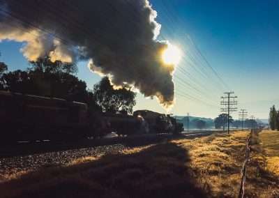 NSWGR Garratt Class Locomotive Outside Of Cootamundra