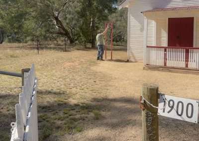 Ringing The Church Bell At St Margarets Glenelg Church Near Grenfell