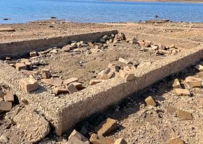 Adaminaby Ruins On Eucumbene Dam