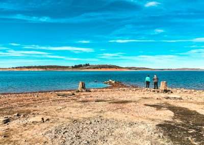 Amanda And Mum Looking At What's Left Of Old Adaminaby