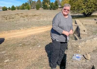 Amanda with A Geocache Found At Old Adaminaby