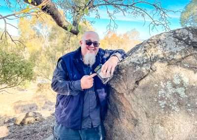Geocaching Junee Up The Top Of the Hill Amongst The Boulders