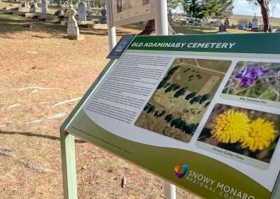 Old Adaminaby Cemetery Information Board