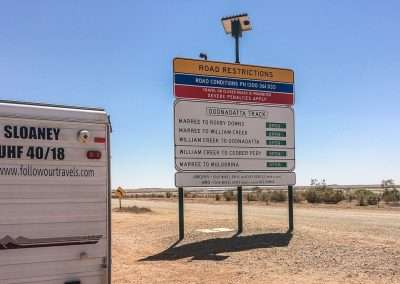 Oodnadatta Track Sign At Marree In 2019 Before QR Code