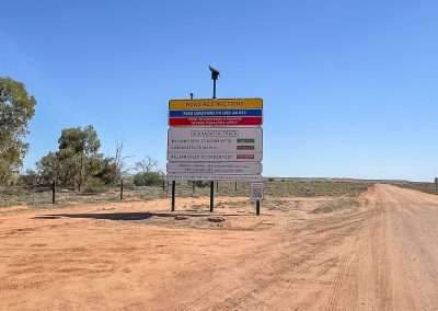 Oodnadatta Track Road Conditions Sign Fail