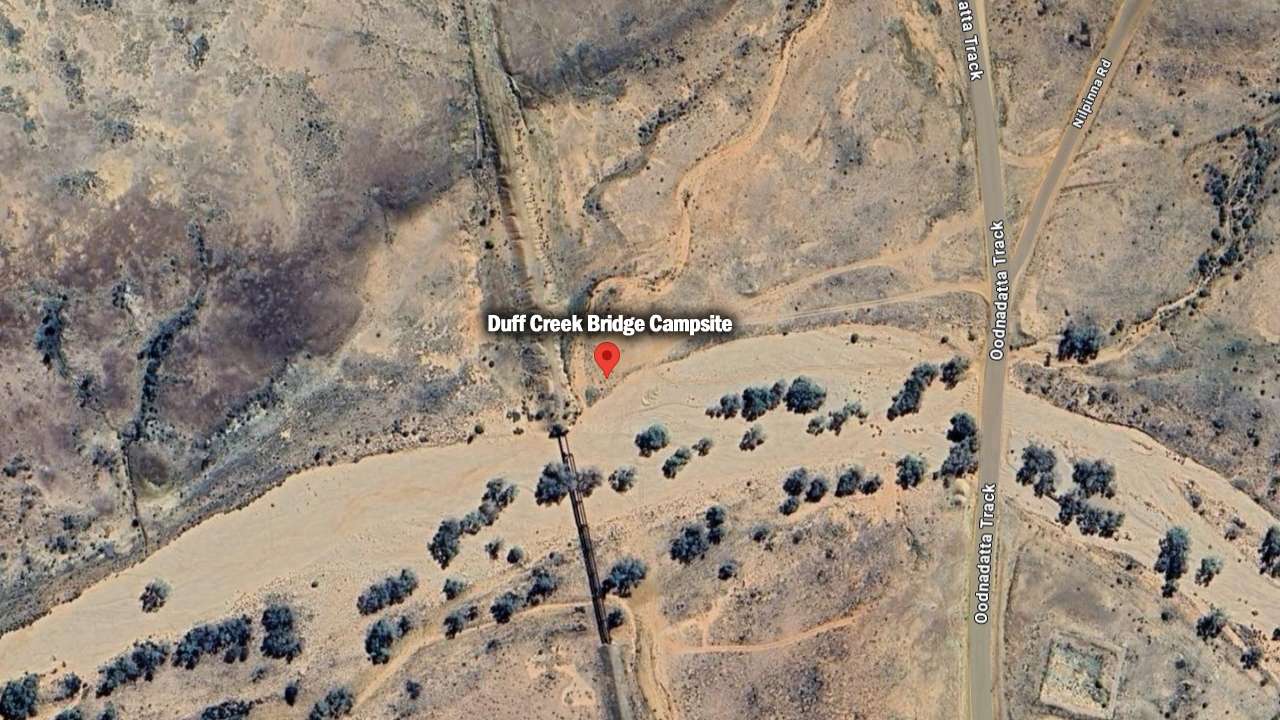 Duff Creek Bridge Campsite Oodnadatta Track On Google Earth