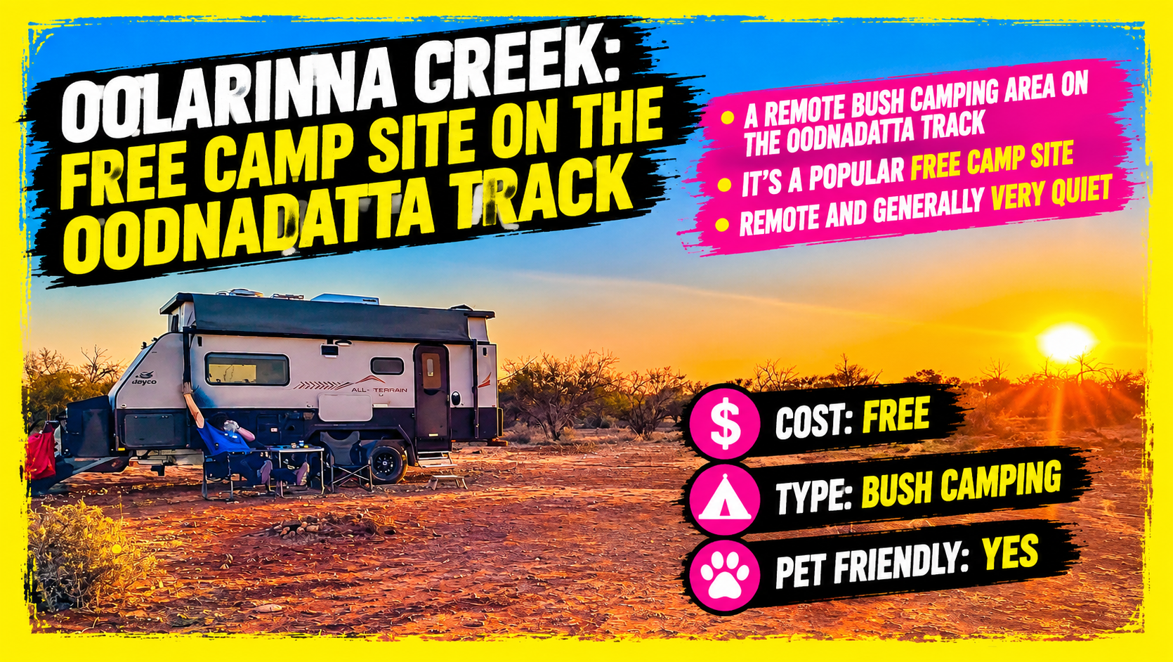 Free Camping On The Oodnadatta Track Oolarinna Creek Campsite