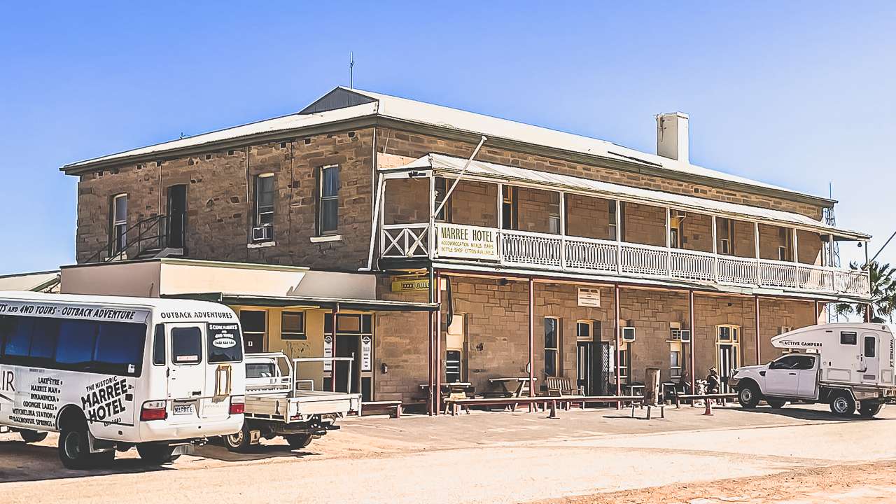 Marree Hotel Campground Is Out The Back