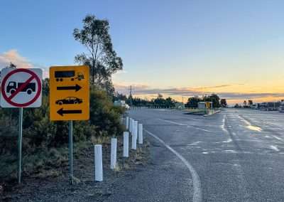 Trucks To The Right Cars And Caravans To The Left Firetail Rest Area
