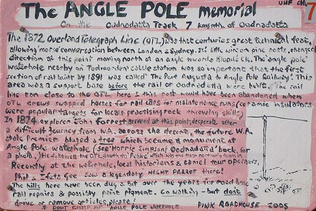Angle Pole Memorial Sign