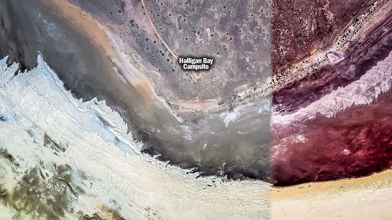 Halligan Bay Campground Seen From Google Earth