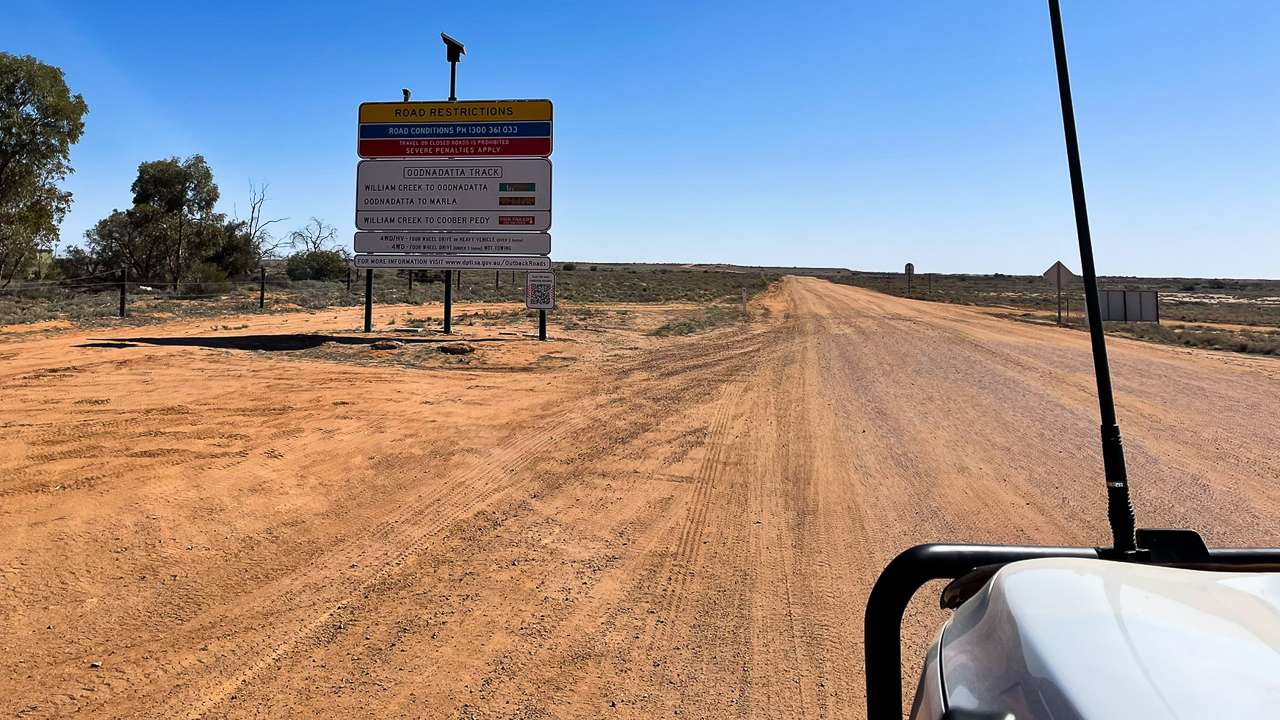 Leaving William Creek And Heading Towards Oodnadatta In 2024