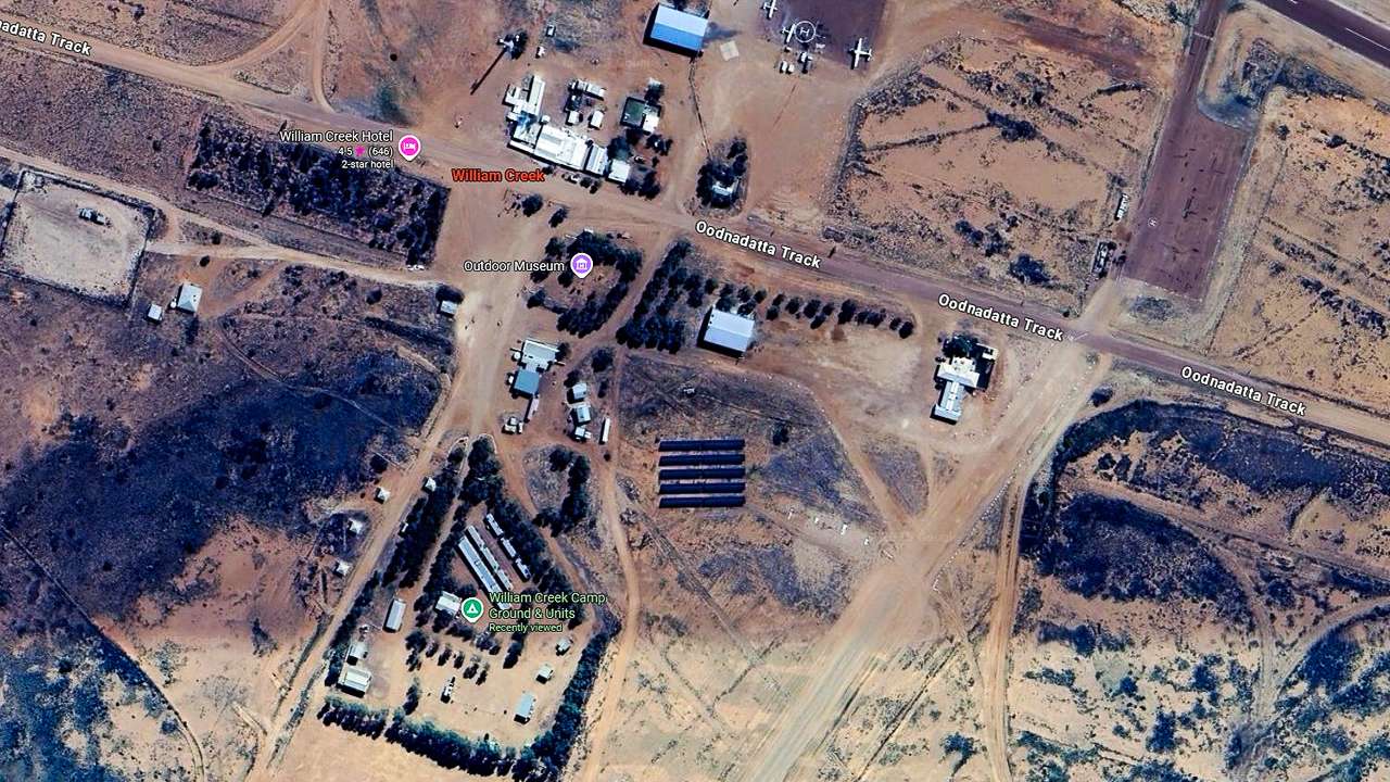 William Creek Campground On Google Earth