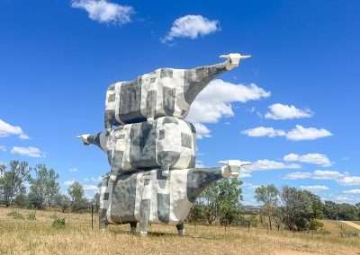 Cow Sculpture Out The Back of Cullinga