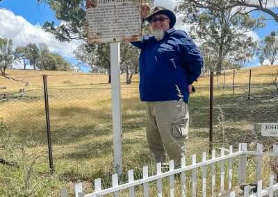 Dave At John Gilberts Grave Outside Of Binalong NSW