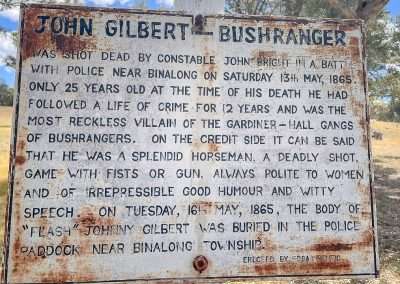 Sign Behind John Gilberts Grave