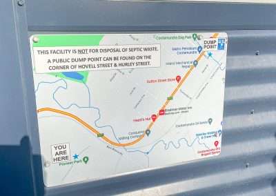 Signboard On Toilets In Pioneer Park Coota NSW