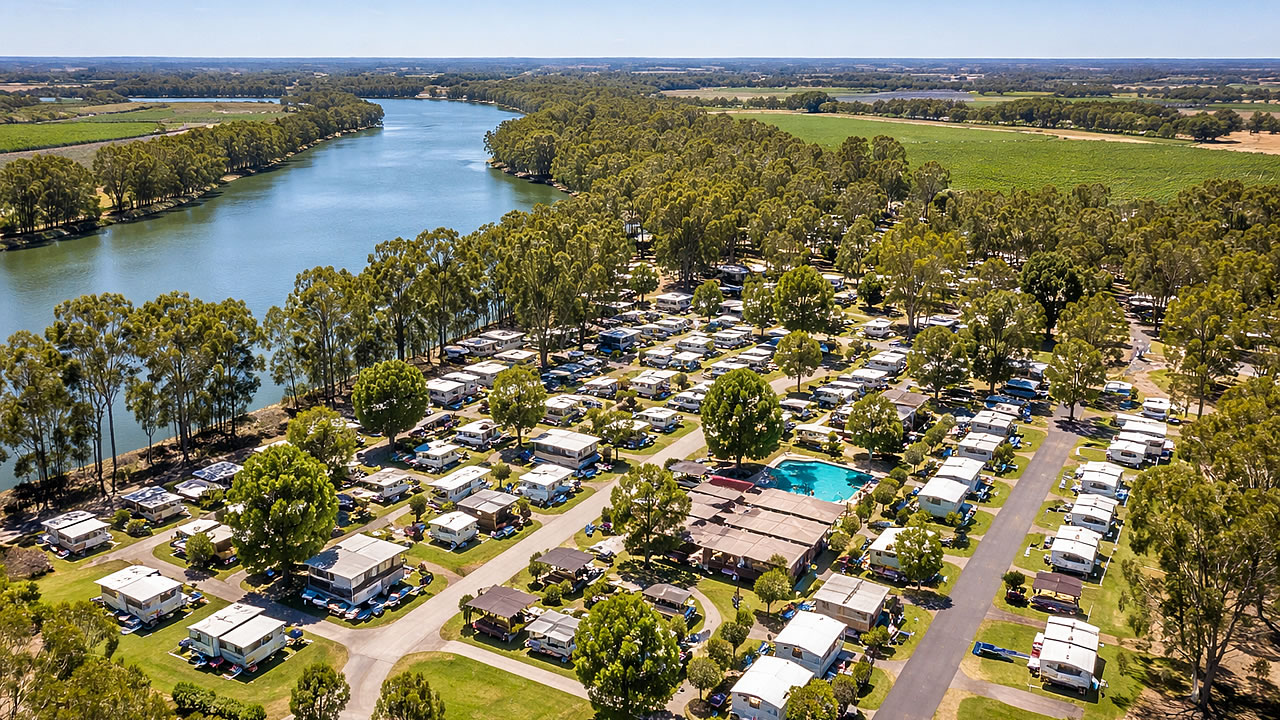 Caravan Park Renmark SA On The Murray River