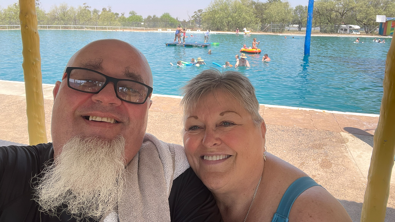 Going For A Swim At The Barmedman Pool On A Degree Day January