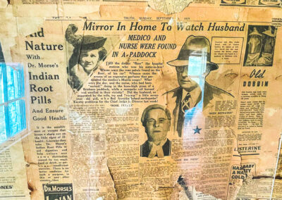 A Newspaper Lining A The Wall Inside The Coolamine Homestead
