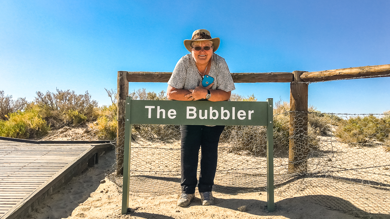 Amanda At The Top Of The Bubbler Boardwalk