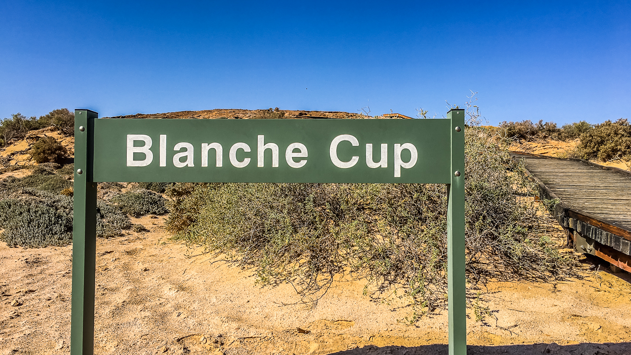 Blanche Cup Noticeboard In Wabma Kadarbu Mound Springs Conservation Park