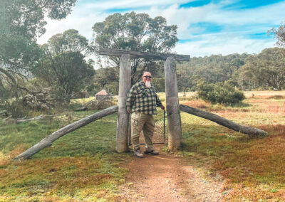 Dave At The Entry Gates To Coolamine Homestead