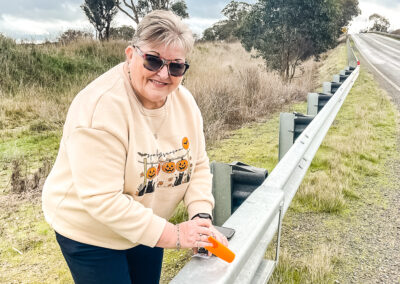 A Geocache In A Guardrail Along Lachlan Valley Way Near Boorowa
