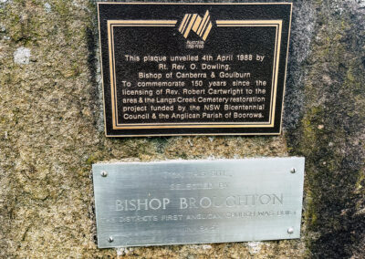 Close Up Of Info Plaque At Langs Creek Cemetery