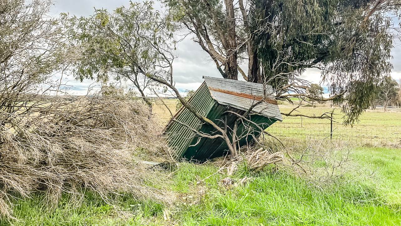 Fallen Down Dunny Behind All Saints Anglican Church Tangmangaroo