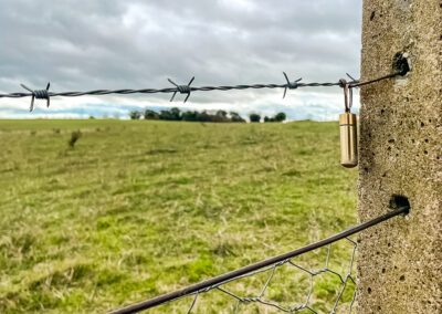 Geocache On A Fence Along Lachlan Valley Way