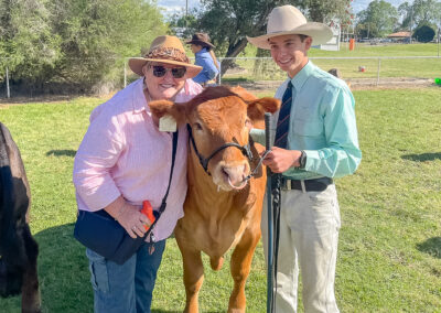 Amanda With A Cow And A Nice Young Fella