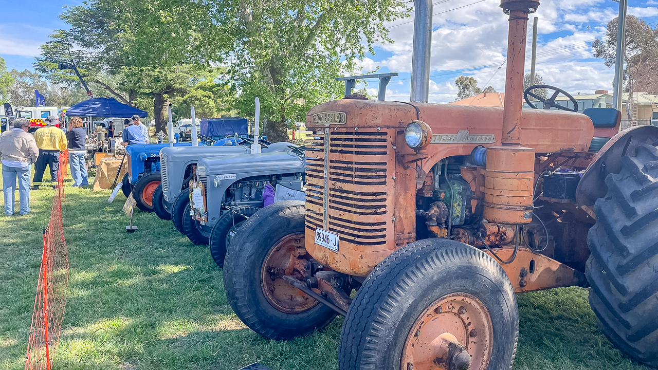 Lineup Of Tractors At The Cootamundra Show