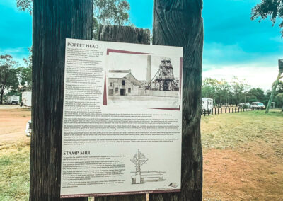 Poppet Head Information Board In Cooinda Rest Area