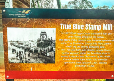 True Blue Mine Stamp Mill Information Board In Cooinda Park Wyalong jpg